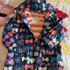 2 Hatley Kids Raincoats with Bow Pattern - Apple Pattern. Bundle